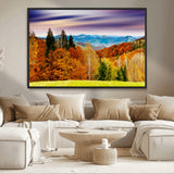58007-MGV-CV-36X24-Autumn Mountain Landscape Wall Art – Stunning Fall Forest Canvas Print, Cozy Nature Decor for Home or Office