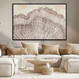 67528-MGV-CV-36X24-Wood Ring Wall Art Canvas Print, Framed Tree Ring Art Picture Print, Rustic Tree Ring Perfect Neutral Boho Decor Artwork