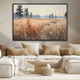 98822-MGV-CV-36X24-Autumn Meadow Wall Art – Tranquil Grassland Landscape Canvas Print, Rustic Country Decor for Living Room, Bedroom or Farmhouse