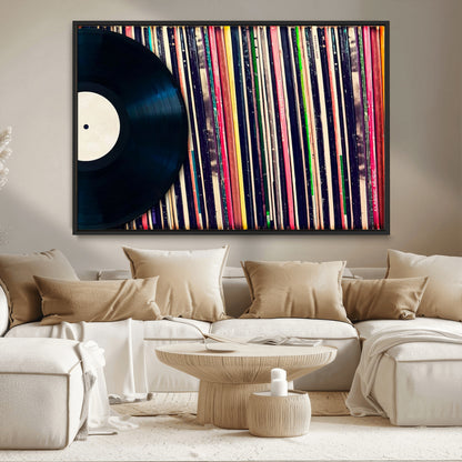 45029-MGV-FC-36X24_Black-Misty Pine Forest Wall Art – Black and White Landscape Canvas Print, Foggy Trees Nature Photography, Modern Minimalist Decor for