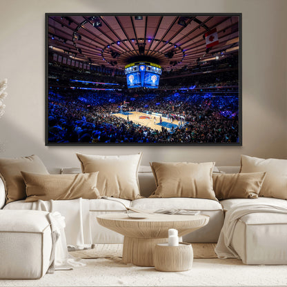 20491-MGV-CV-36X24-Madison Square Garden Wall Art Canvas Print, Framed New York Stadium Art Picture Print, MSG Stadium Perfect Sport Room Decor