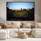 67670-MGV-CV-36X24-PNC Park Stadium Wall Art Canvas Print, Framed Pittsburgh Pirates Stadium Art Picture Print, PNC Park Field Perfect Sport Room