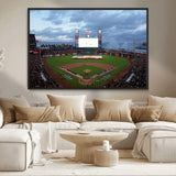 44631-MGV-CV-36X24-Oracle Park Stadium Wall Art Canvas Print, Framed San Francisco Giants Art Picture Print, Giants Stadium Field Perfect Sports Room