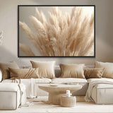 50300-MGV-CV-36X24-Pampas Grass Wall Art Canvas Print, Framed Minimalist Pampas Grass Art Picture Print, Beige Pampas Grass Perfect Minimalist Boho