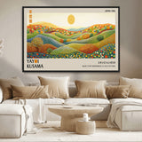 33864-MGV-CV-36X24-Pointillism Yayoi Wall Art Canvas Print, Framed Yayoi Kusama Art Picture Print, Yayoi Kusama Dot Perfect Abstract Nature Decor