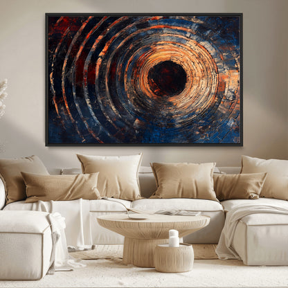 10017879-MGV-CV-36X24-Wood Tree Ring Wall Art Canvas Print, Framed Natural Wood Art Picture Print, Rustic Tree Slice Perfect Rustic Decor Artwork