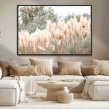 21826392-MGV-CV-36X24-Pampas Grass Wall Art Canvas Print, Framed Soft Pampas Art Picture Print, Pastel Grasses Perfect Soft Neutral Boho Decor Artwork
