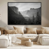 39278955-MGV-CV-36X24-Yosemite Valley Wall Art Canvas Print, Framed El Capitan Art Picture Print, Misty Mountain Perfect Modern Rustic Decor Artwork