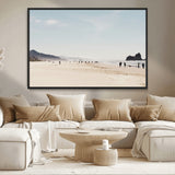 28307820-MGV-CV-36X24-Minimalist Beach Wall Art Canvas Print, Framed Coastal Serenity Art Picture Print, Soft Sand Perfect Modern Coastal Decor Artwork