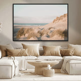28064037-MGV-CV-36X24-Minimalist Seascape Wall Art Canvas Print, Framed Neutral Beach Print Art Picture Print, Sand Dune Photography Perfect