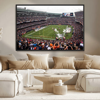 18347149-MGV-CV-36X24-Soldier Field Wall Art – Chicago Bears Football Stadium Canvas Print, Game Day Sports Decor for Man Cave, Bar, Office, or Living