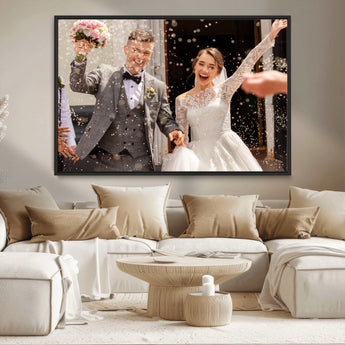 CSTM914-MGV-CV-36X24-Framed Create Your Canvas Print - Personalized Wall Art for Home Decor Wall Art Print, Create Your Own Photo Canvas Print