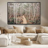 24760563-MGV-CV-36X24-Forest Wall Art – Tranquil Woodland Path Canvas Print, Scenic Nature Photography Decor for Bedroom, Living Room, Office, Cabin or