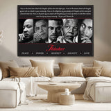 45112-MGV-CV-36X24-Black Icons Wall Art Canvas Print, Framed Thinker Art Picture Print, Motivational Quote Perfect Cultural Modern Decor Artwork