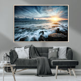 33428-MGV-CV-36X24-Ocean Sunrise Wall Art – Serene Seascape Canvas Print, Coastal Home or Office Decor, Perfect for Living Room, Bedroom, or Study