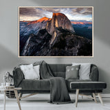 31332-MGV-CV-36X24-Mountain Landscape Wall Art – Majestic Sunset Rock Formation Canvas Print, Nature Scenic Decor for Living Room, Office, Cabin or