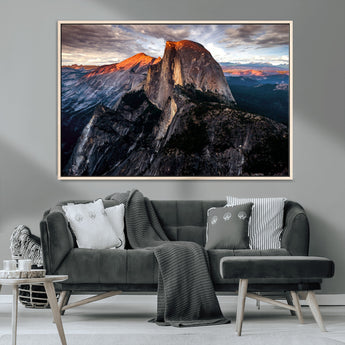 31332-MGV-CV-36X24-Mountain Landscape Wall Art – Majestic Sunset Rock Formation Canvas Print, Nature Scenic Decor for Living Room, Office, Cabin or