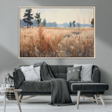 98822-MGV-CV-36X24-Autumn Meadow Wall Art – Tranquil Grassland Landscape Canvas Print, Rustic Country Decor for Living Room, Bedroom or Farmhouse