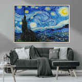 39177-MGV-CV-36X24-Starry Night Wall Art – Vincent van Gogh Famous Painting Canvas Print, Timeless Starry Sky Decor for Living Room, Bedroom or