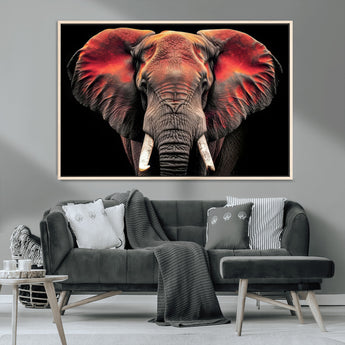 54719-MGV-CV-36X24-Elephant Wall Art – Majestic African Elephant Canvas Print, Wildlife Safari Animal Decor for Living Room, Bedroom, Office or Man