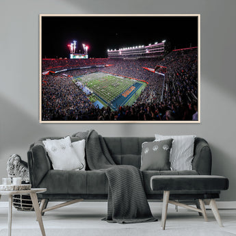 46899-MGV-CV-36X24-Ben Hill Griffin Stadium Wall Art Canvas Print, Framed Football Stadium Art Picture Print, Florida Football Stadium Perfect Sport