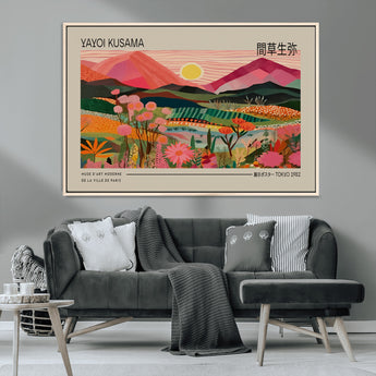 18304-MGV-CV-36X24-Sunset Mountain Landscape Wall Art – Panoramic Abstract Nature Canvas Print, Vibrant Wall Decor for Living Room, Bedroom, Office,