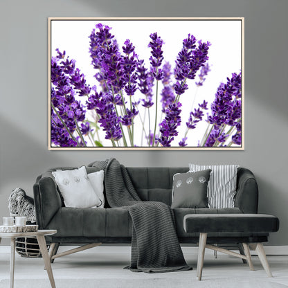 84456-MGV-CV-36X24-Lavender Wall Art – Botanical Canvas Print Featuring Purple Floral Stems, Fresh Nature Inspired Artwork for Living Room, Bedroom,