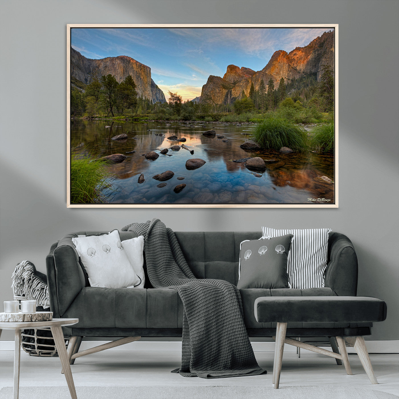 55893831-MGV-FC-36X24_Natural-Yosemite Valley Wall Art Canvas Print, Framed El Capitan Art Picture Print, Sierra Landspace Perfect Rustic Nature Decor Artwork