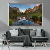 55893831-MGV-FC-36X24_Natural-Yosemite Valley Wall Art Canvas Print, Framed El Capitan Art Picture Print, Sierra Landspace Perfect Rustic Nature Decor Artwork