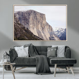 74506434-MGV-CV-36X24-El Capitan Wall Art Canvas Print, Framed Yosemite Cliff Art Picture Print, Sierra Nevada Perfect Sierra Minimalism Decor Artwork