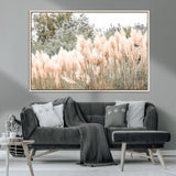 21826392-MGV-CV-36X24-Pampas Grass Wall Art Canvas Print, Framed Soft Pampas Art Picture Print, Pastel Grasses Perfect Soft Neutral Boho Decor Artwork