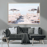 67623952-MGV-FC-36X24_Natural-Minimalist Beach Wall Art Canvas Print, Framed Pastel Sand Art Picture Print, Beach Aesthetic Perfect Coastal Minimalist Decor