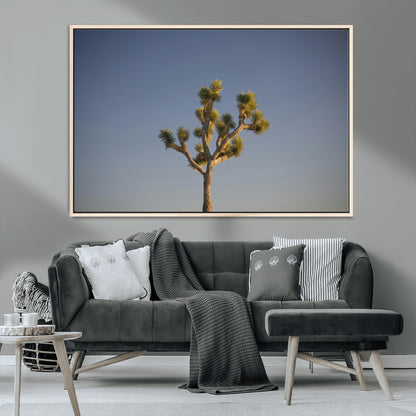 54552043-MGV-CV-36X24-Joshua Tree Art Wall Art Canvas Print, Framed Desert Landscape Art Picture Print, Southwestern Nature Perfect Southwestern Boho