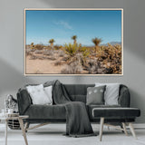 35156165-MGV-CV-36X24-Joshua Tree Wall Art Canvas Print, Framed Desert Landscape Art Picture Print, Warm Earth Tones Perfect Southwestern Minimalist