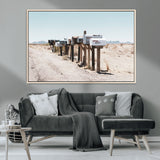 54616109-MGV-CV-36X24-Desert Mailboxes Wall Art – Rustic Rural Roadside Photography Canvas Print, American Southwest Landscape Home Decor for Living