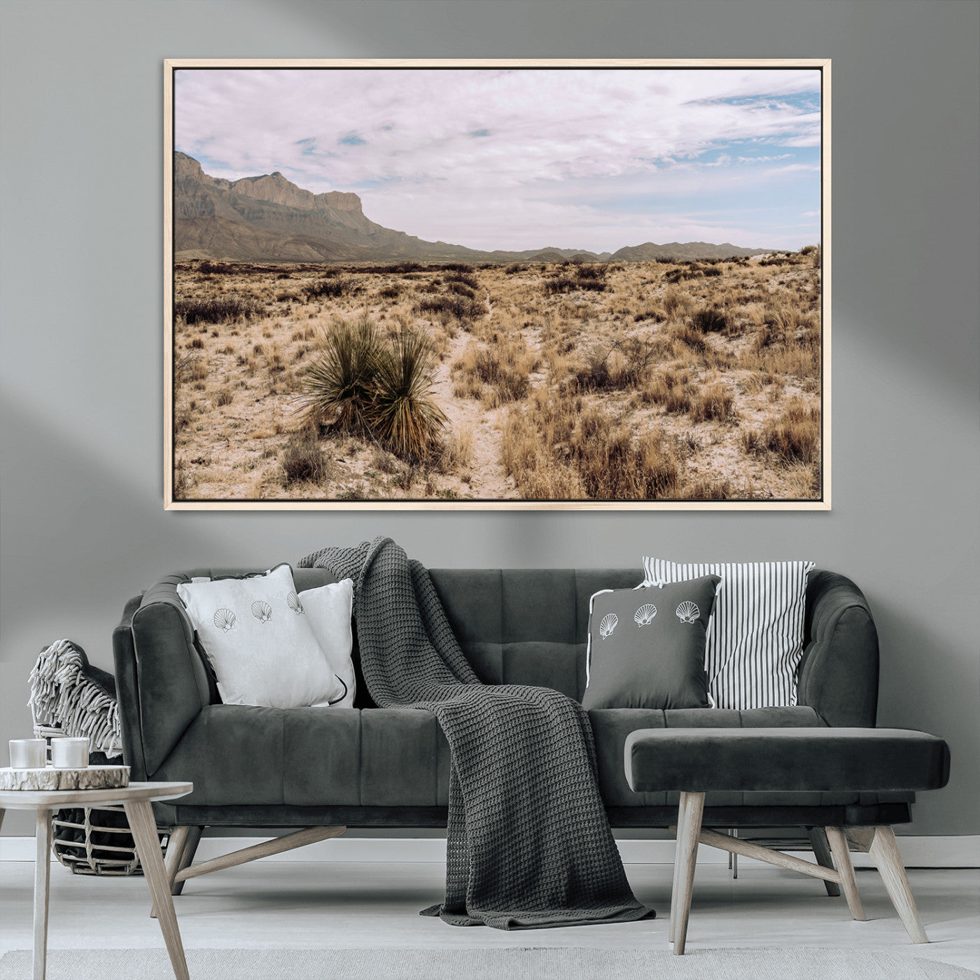 20681831-MGV-CV-36X24-Desert Landscape Wall Art – Southwestern Mountain Canvas Print, Rustic Western Nature Photography Decor for Living Room, Office,