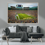 96617112-MGV-CV-36X24-Lambeau Field Wall Art – Green Bay Packers NFL Football Stadium Canvas Print – Game Day Crowd Sports Decor for Man Cave, Bar, or