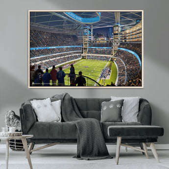 41816511-MGV-CV-36X24-Chicago Dome Stadium Wall Art – Futuristic Football Arena Canvas Print, Modern Sports Fan Decor for Man Cave, Office, Bar, or