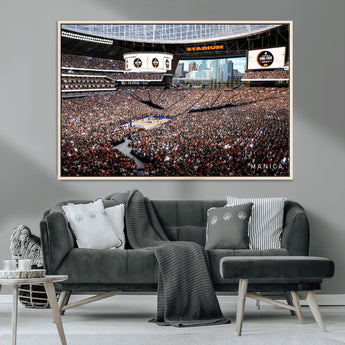 38616413-MGV-CV-36X24-Chicago Dome Stadium Wall Art – Futuristic Basketball Final Four Arena Canvas Print, Modern Sports Fan Decor for Man Cave or