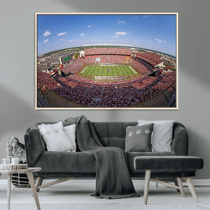 29492070-MGV-CV-36X24-Stadium Wall Art – Panoramic College Football Canvas Print, Game Day Crowd and Field Scene, Sports Photography Decor for Office,