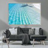 17528159-MGV-CV-36X24-Tropical Ocean Wall Art – Turquoise Water Canvas Print, Crystal Clear Beach Waves Photography Coastal Decor for Living Room,