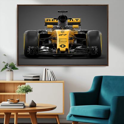 62882-MGV-CV-36X24-Renault F1 Racing Car Print - High-Performance Formula 1 Motorsport Wall Art, Perfect Gift for Racing Fans and Car Enthusiasts