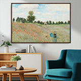74890-MGV-CV-36X24-Monet Poppy Field Wall Art – Impressionist Landscape Canvas Print, Classic French Artwork for Living Room, Bedroom or Office Decor