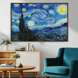 39177-MGV-CV-36X24-Starry Night Wall Art – Vincent van Gogh Famous Painting Canvas Print, Timeless Starry Sky Decor for Living Room, Bedroom or
