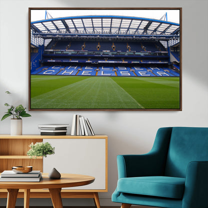 59508-MGV-CV-36X24-Chelsea Stadium Wall Art – Stamford Bridge Football Arena Canvas Print, Iconic Soccer Artwork for Living Room, Office, Game Room