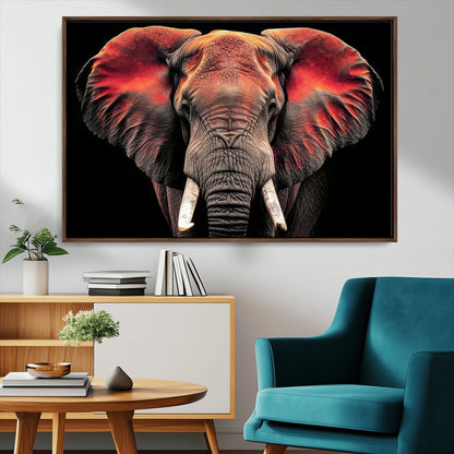 54719-MGV-CV-36X24-Elephant Wall Art – Majestic African Elephant Canvas Print, Wildlife Safari Animal Decor for Living Room, Bedroom, Office or Man