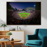 44322-MGV-CV-36X24-Minute Maid Park Wall Art Canvas Print, Framed Houston Astros Stadium Art Picture Print, Houston Astros Field Perfect Sports Room