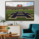 52835-MGV-CV-36X24-Notre Dame Stadium Wall Art Canvas Print, Framed Indiana Stadium Art Picture Print, Notre Dame Field Perfect Sport Room Decor