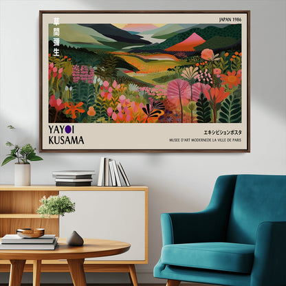 75719-MGV-CV-36X24-Botanical Mountain Valley Wall Art – Panoramic Nature Canvas Print, Vibrant Floral Field Artwork for Living Room, Bedroom, Office,