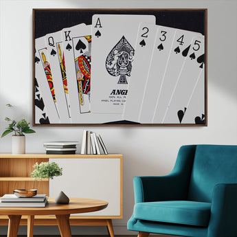 56787-MGV-FC-36X24_Walnut-Playing Cards – Classic Poker Deck with Spades, Standard Size Durable Casino Quality Card Set for Magic Tricks, Blackjack, Bridge,